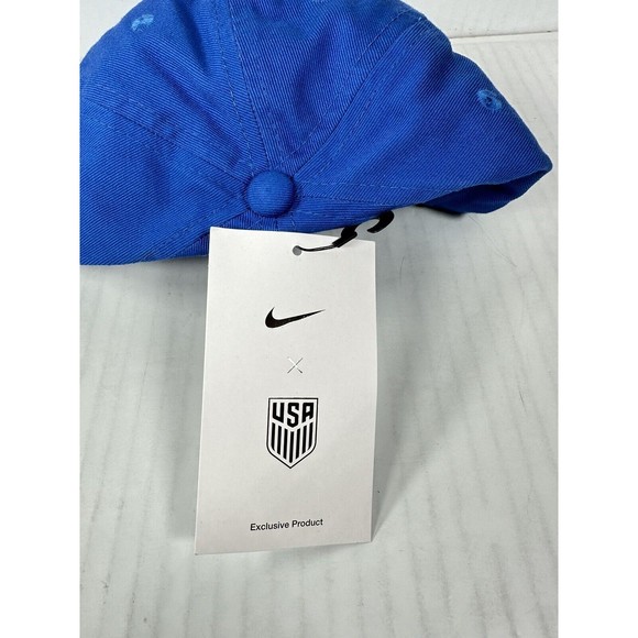 NEW Nike Heritage86 USMNT Campus Crest State Adjustable Hat Game Royal Blue OSFM - Picture 5 of 5